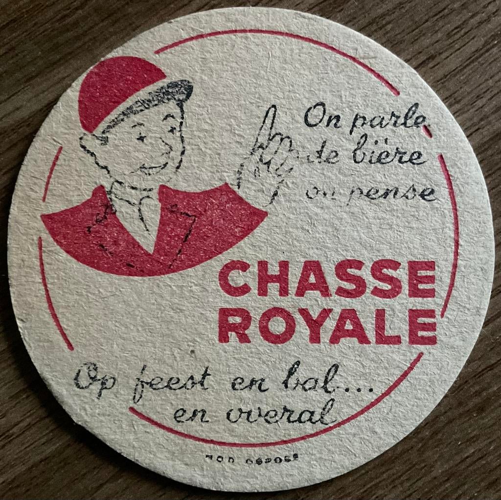 BIÈRE CHASSE ROYALE/vieux tapis à bière, Enlèvement ou Envoi, Comme neuf, Sous-bock, Autres marques