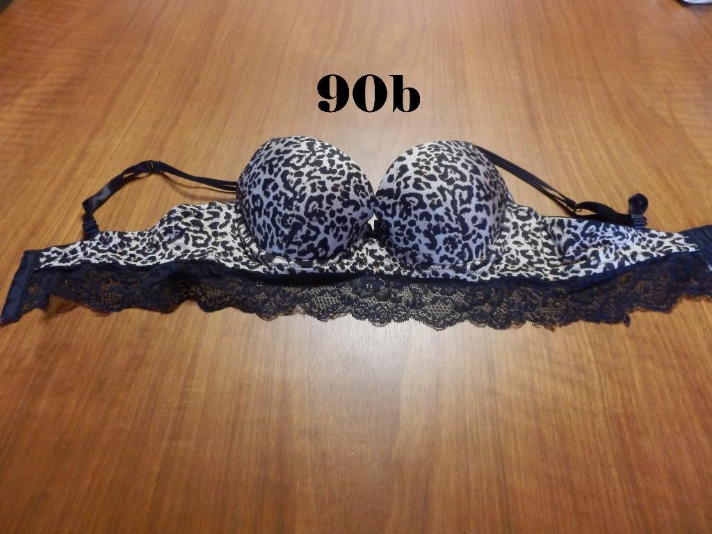 (120) - soutien gorge femme t.90b brun noir, Ophalen of Verzenden, Zwart, BH