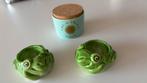 Bocal à sel ou coquetier Vintage Grenouilles (lot de 2), Enlèvement, Comme neuf