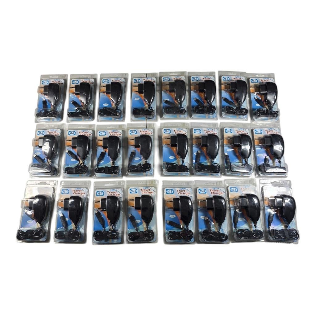 Lot 24 Stuks M-T Travel Charger + Micro-usb & Usb-c adapter, Telecommunicatie, Mobiele telefoons | Telefoon-opladers, Ophalen of Verzenden