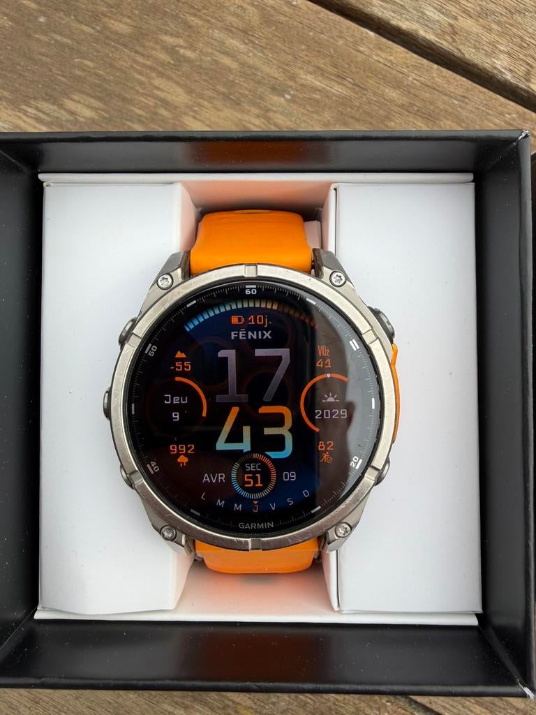Garmin Fenix 8 Amoled 47 mm, Ophalen, Gebruikt, Oranje, Waterdicht