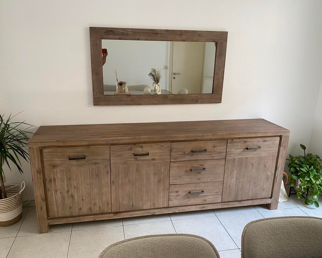 Table à manger en bois lourd, buffet, table basse..., Maison & Meubles, Enlèvement