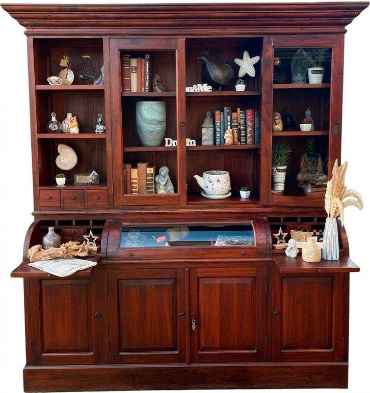 Armoire de buffet en teck, vitrine, armoire de pharmacie, Maison & Meubles, Armoires | Buffets, Neuf, 200 cm ou plus, 200 cm ou plus