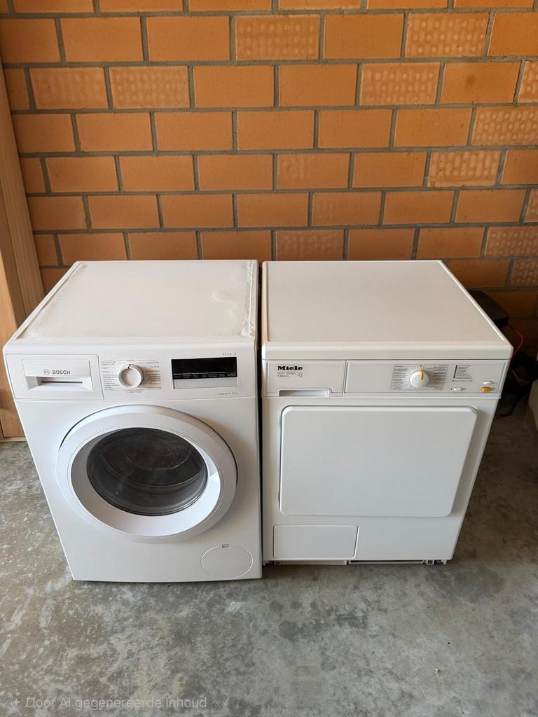 Wasmachine van Bosch & droogkast van Miele, Enlèvement, Comme neuf