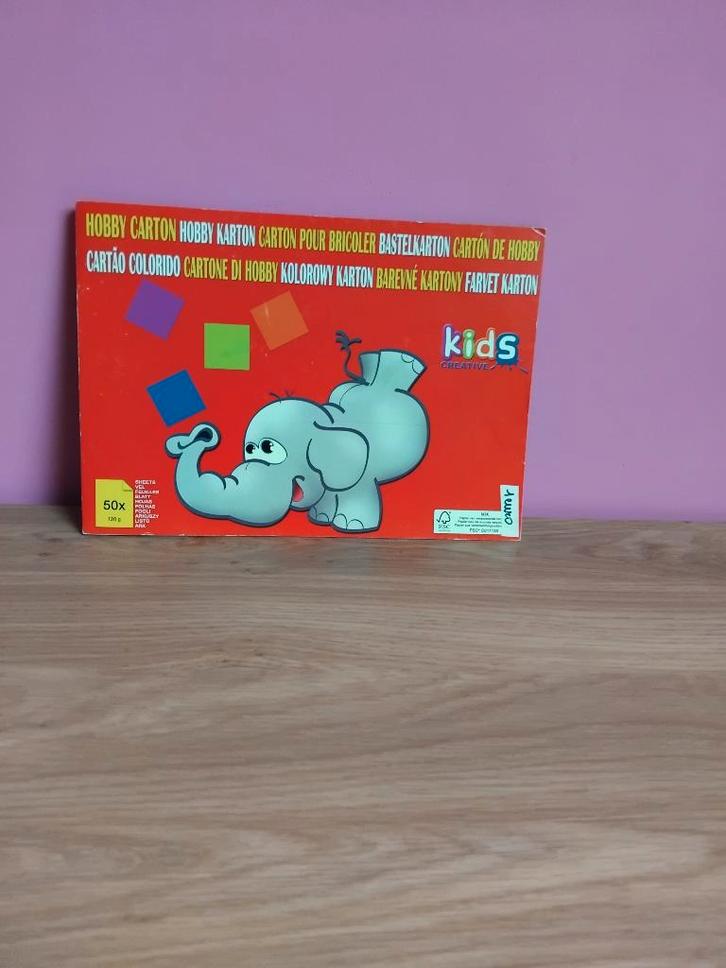 Gekleurd Knutselkarton Kids – 20 Vel, Divers, Papeterie, Comme neuf, Enlèvement