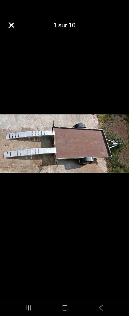 Remorque plateau, Enlèvement, Comme neuf