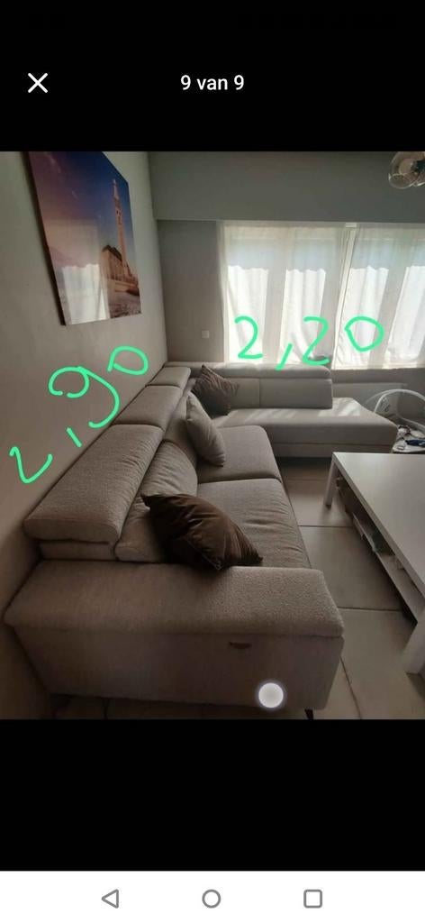 Siège d'angle avec fauteuil inclinable, Enlèvement