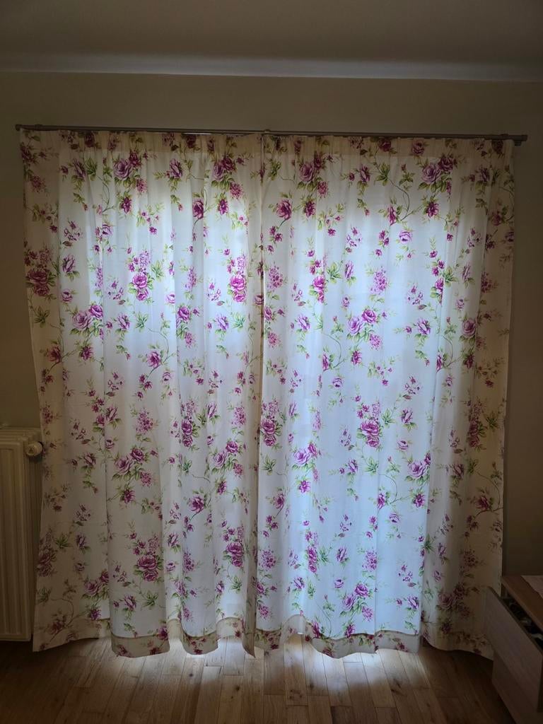 2 paires de Rideaux -- 30€ la paire!!!, Maison & Meubles, Enlèvement, Crème