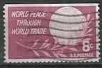 USA 1959 - Yvert 668 - Wereldvrede door Wereldhandel  (ST), Postzegels en Munten, Postzegels | Amerika, Verzenden, Gestempeld