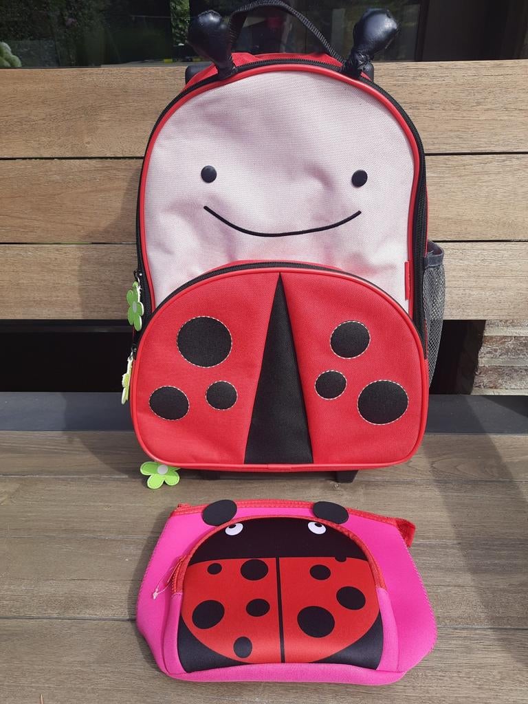 Lieveheersbeestje trolley met toilettas, Ophalen