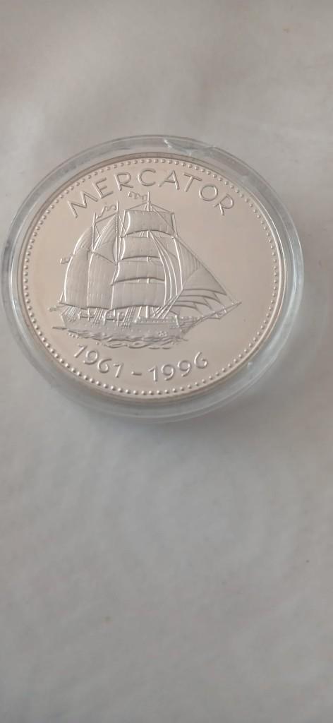 MÉDAILLE 100 M PORT DE BRUXELLES 1996 EN ARGENT 925, Timbres & Monnaies, Pièces & Médailles, Argent, Enlèvement ou Envoi