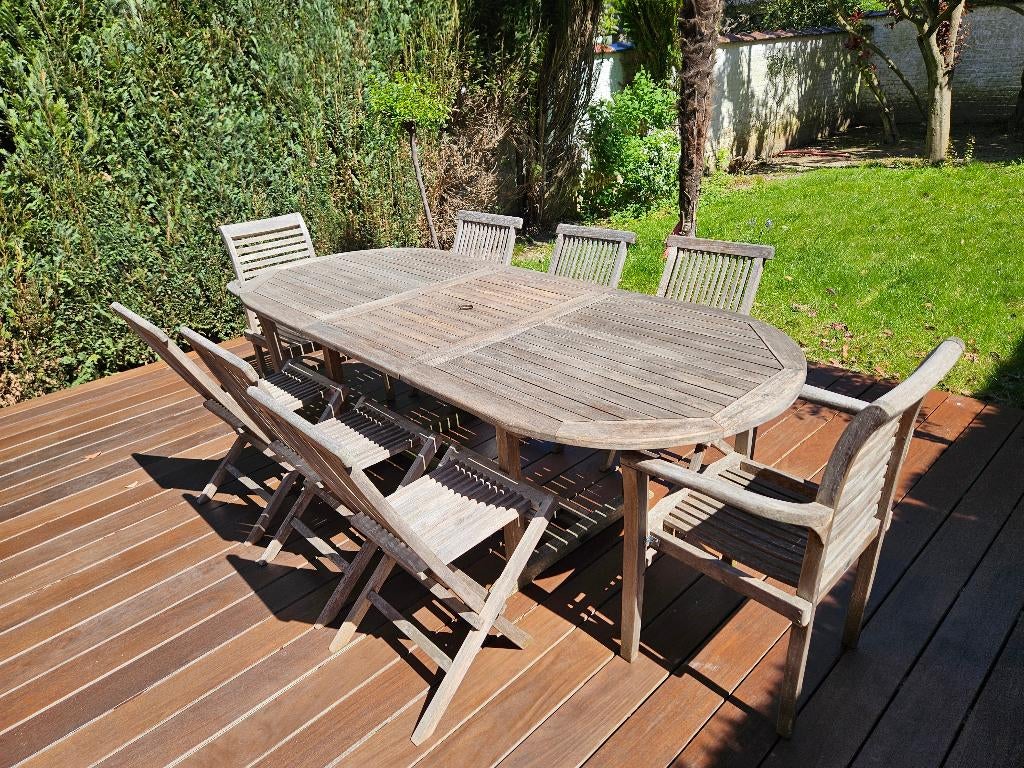 Meubles de jardin teck à vendre, Chaise, 8 places, Utilisé, Sets de jardin