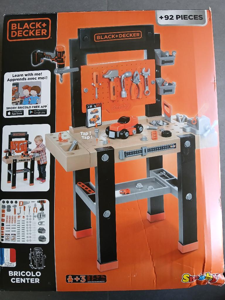 Speelgoed werkbank met kar en koffer, Ophalen, Zo goed als nieuw