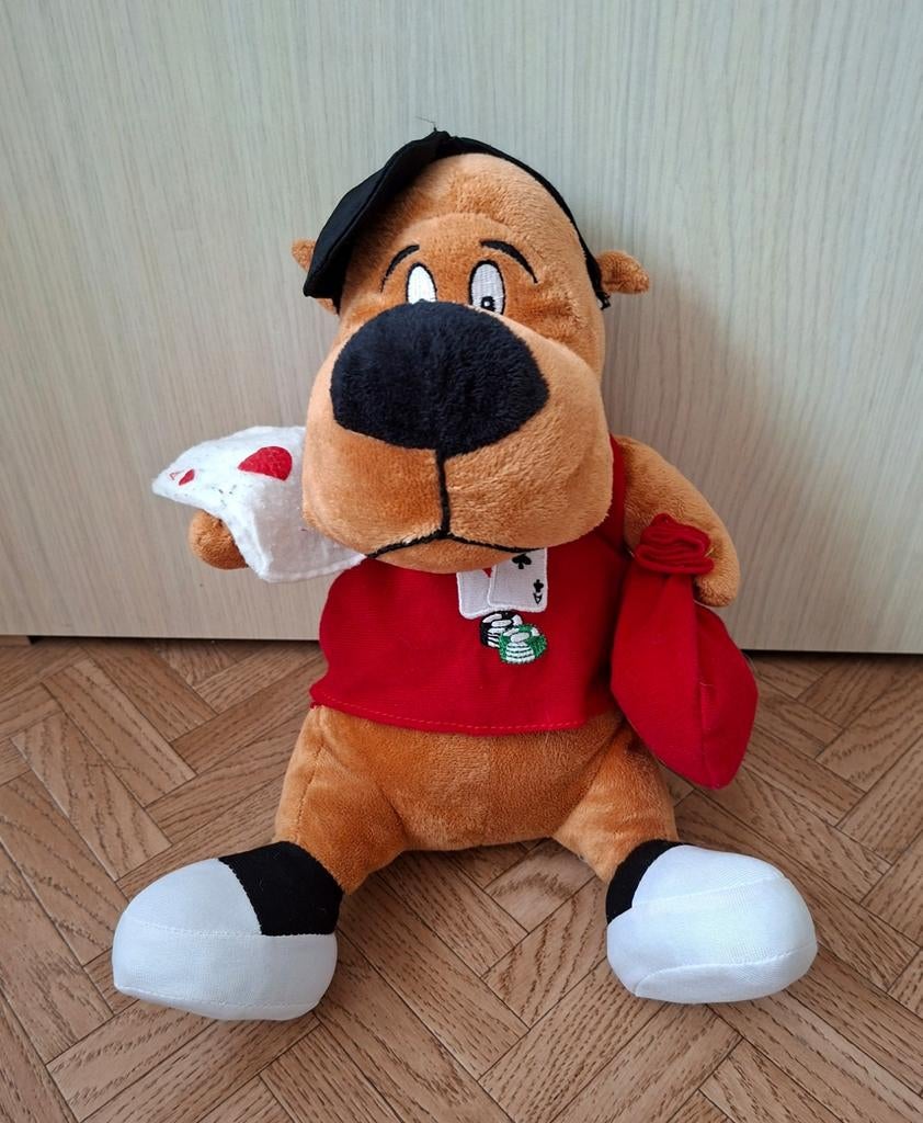 Knuffel : poker hond, Kinderen en Baby's, Speelgoed | Knuffels en Pluche, Hond, Rood, Ophalen of Verzenden