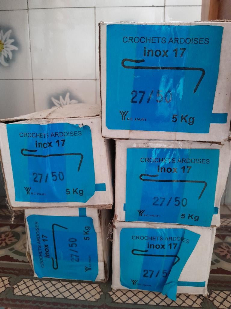 Crochets d'ardoises, Bricolage & Construction, Tuiles & Revêtements de toit, Neuf, Autres couleurs, Enlèvement, Autres types