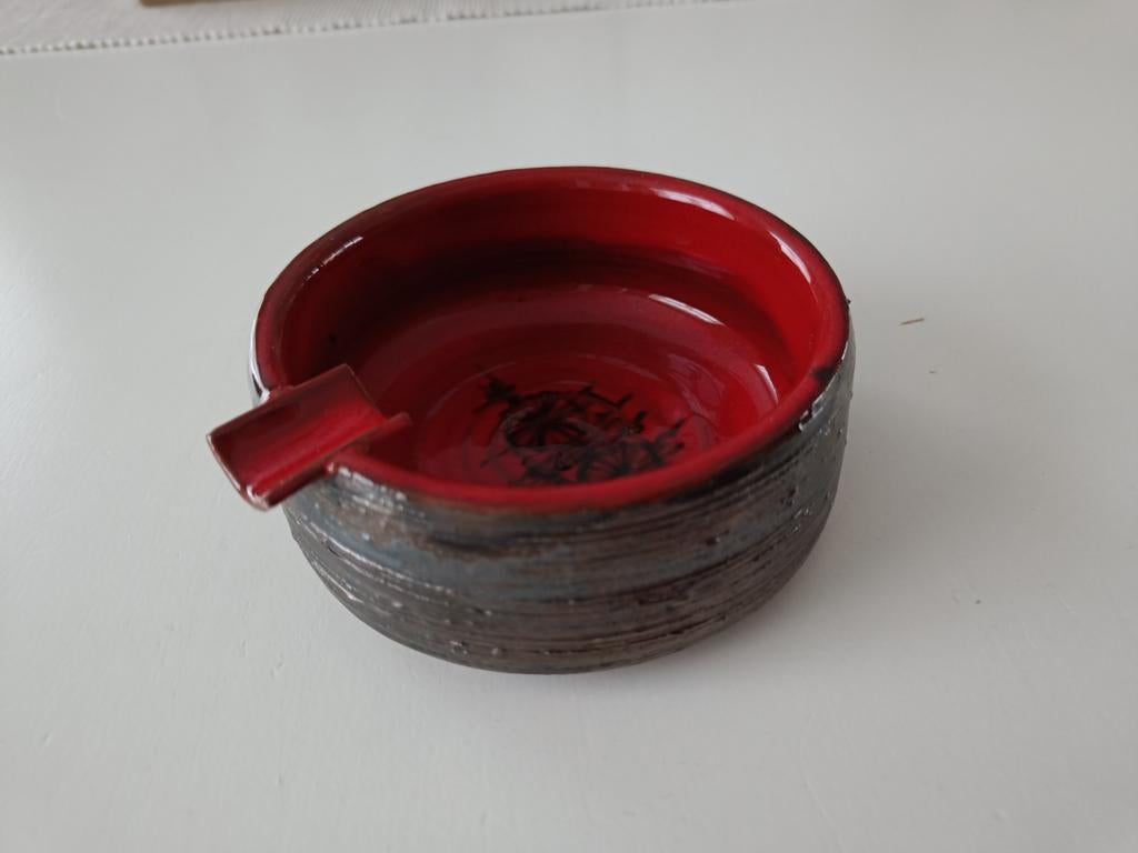 Retro vintage asbak getekend, Ophalen of Verzenden