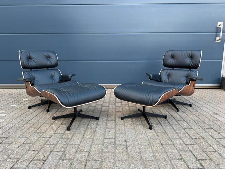 Vitra Eames lounge original + pouf Palissandre, Maison & Meubles, Fauteuils, Bois, Enlèvement ou Envoi