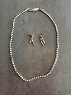 Zilver ketting & oorbellen, Ophalen of Verzenden, Gebruikt, Zilver, Zilver