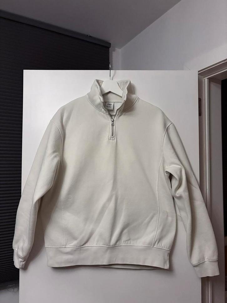Pull blanc cassé à demi-fermeture éclair ZARA, Vêtements | Hommes, Pulls & Vestes, Comme neuf, Taille 48/50 (M), Blanc, Enlèvement
