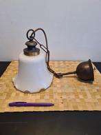 Antieke hanglamp, Ophalen of Verzenden, Gebruikt, Glas, Minder dan 50 cm