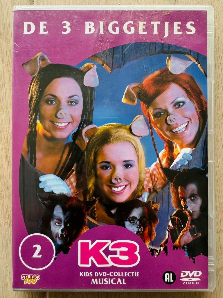 K3 DVD: De 3 biggetjes - musical, Ophalen of Verzenden
