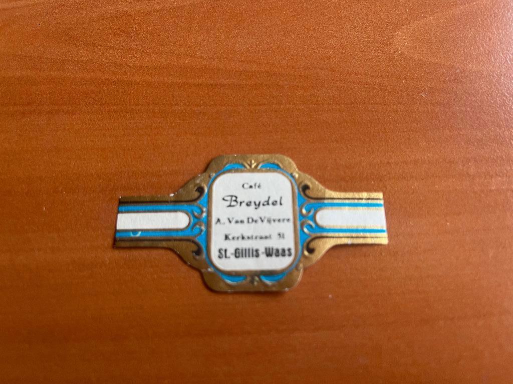 sigarenband Café " Breydel" -Sint Gillis Waas, Verzenden, Gebruikt, Sigarenbandjes