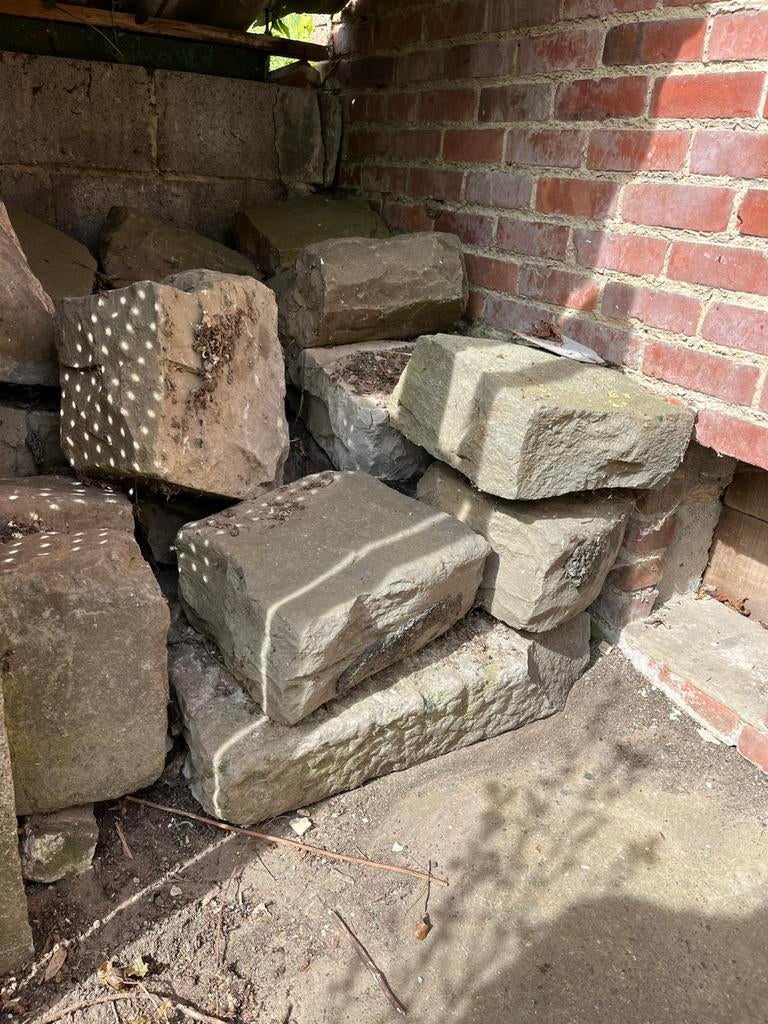 Stenen dikke voor rotstuin…, Jardin & Terrasse, Gravier, Rochers & Caillasse, Gris, Enlèvement, Utilisé, Autres matériaux