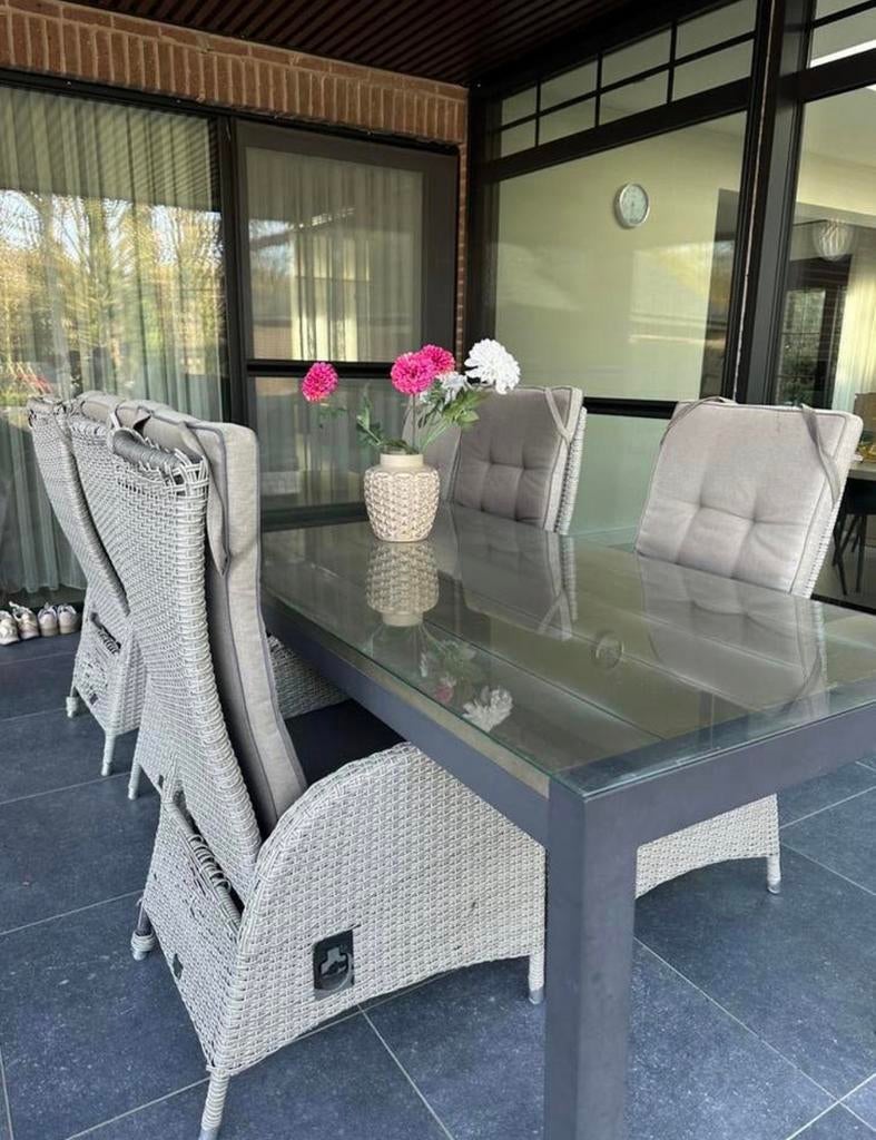 tuintafel, Ophalen, Gebruikt, 6 zitplaatsen, Tuinset