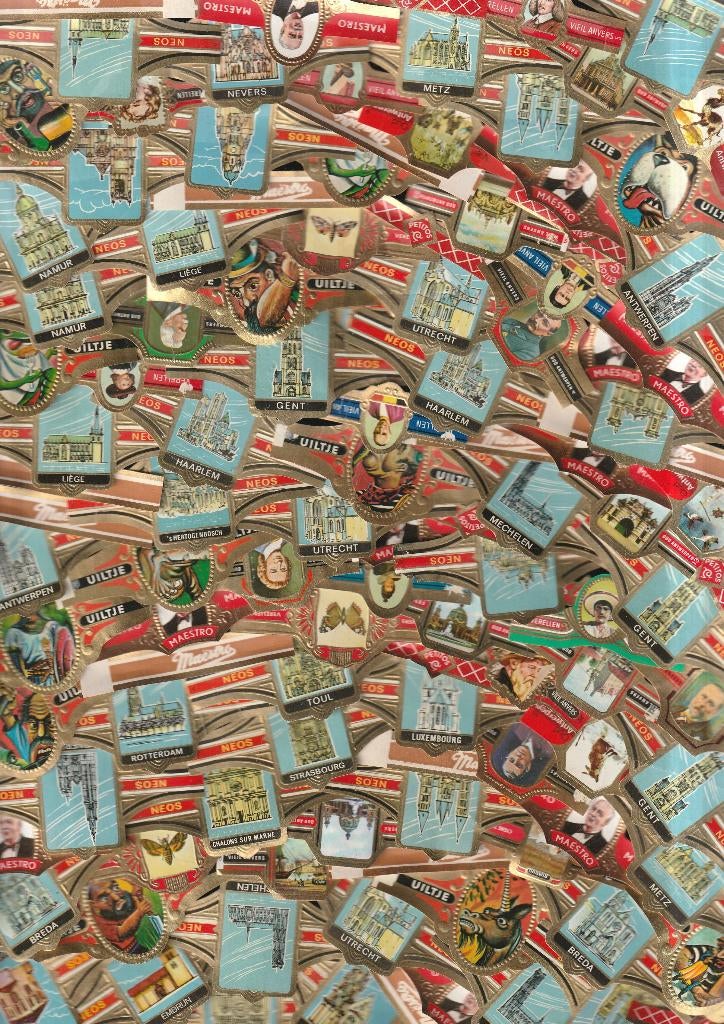 lot de 1000 très anciens bracelets à cigares de Varia,, Collections, Articles de fumeurs, Briquets & Boîtes d'allumettes, Enlèvement ou Envoi