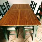 Tafel , 6 stoelen, samen of alleen tafel , wegens verhuis, Ophalen, Zo goed als nieuw, Landelijk, 6 tot 8 stoelen