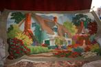 paysage au points de croix, Hobby & Loisirs créatifs, Broderie & Machines à broder, Enlèvement, Comme neuf, Broderies à la main