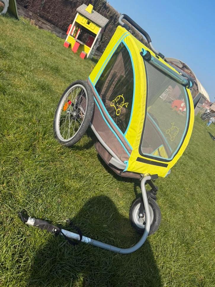 Fietskar/buggy voor 2 kinderen, Fietsen en Brommers, Fietsaccessoires | Aanhangwagens en Karren, Zo goed als nieuw, Kinderkar