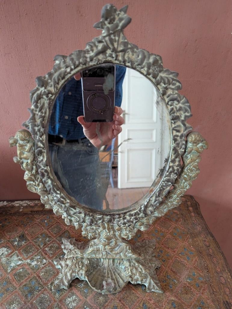 Miroir Psyché de table ancien – Style Louis XV / Rocaille –, Enlèvement