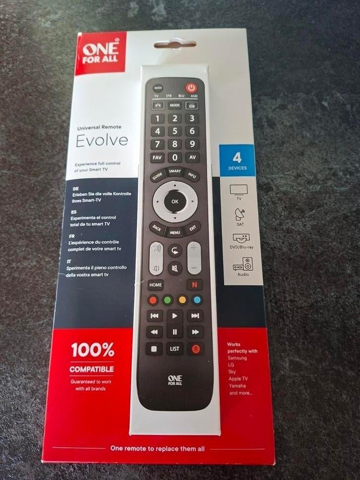 Un pour tous Evolve 4, TV, Hi-fi & Vidéo, Télécommandes, DVD, Console de jeu, Enlèvement ou Envoi