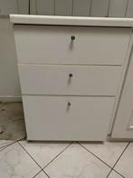 Witte kast met 3 laden, Huis en Inrichting, Kasten | Schoenenkasten, Ophalen, Gebruikt