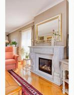 Massief wit marmeren schouwmantel ( al uitgebroken), Huis en Inrichting, Haarden, Ophalen, Zo goed als nieuw, Inbouwhaard