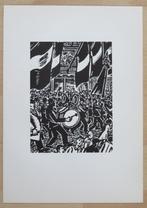 Houtsnede Frans Masereel: Nationale Feestdag in Brussel, Antiek en Kunst, Verzenden