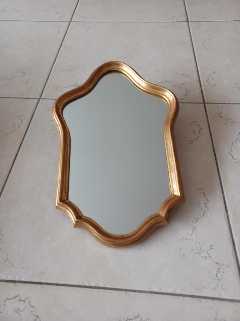 Miroir doré des années 1970, Maison & Meubles, Accessoires pour la Maison | Miroirs, Enlèvement ou Envoi, Moins de 100 cm, Utilisé