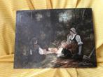 Peinture ancienne sur bois, Ophalen of Verzenden
