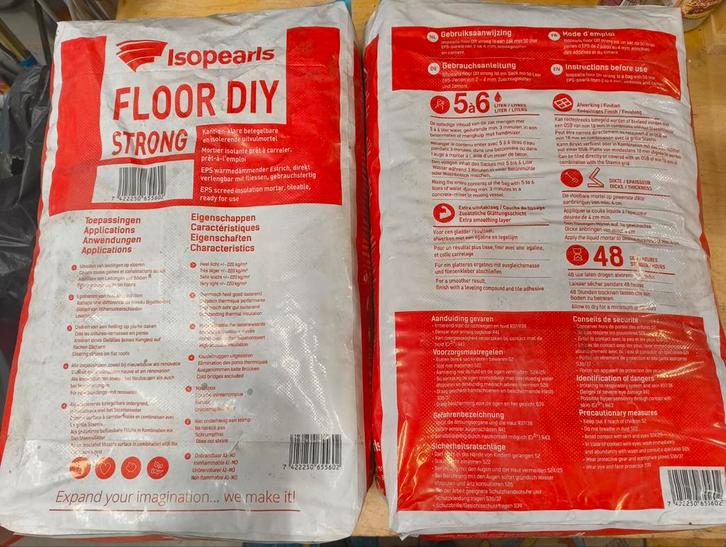 ISOPEARLS: isolatiemortel (2 zakken), Doe-het-zelf en Bouw, Overige Doe-Het-Zelf en Bouw, Nieuw, Ophalen
