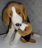 Peluche chienne "beagle" et son bébé - neuf, Enlèvement ou Envoi, Neuf