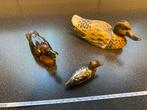 3 canards décoratifs ( bois et métal), Antiquités & Art, Décoration