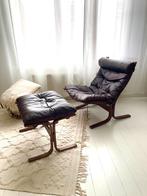 Westnofa loungechair zetel met ottoman, Huis en Inrichting, Ophalen, Leer
