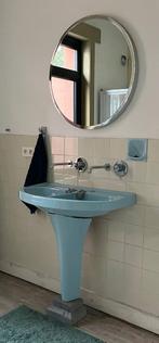 Lavabo (retro, lichtblauw), Huis en Inrichting, Badkamer | Badkamermeubels, Ophalen, Gebruikt, 100 tot 150 cm, 50 tot 100 cm