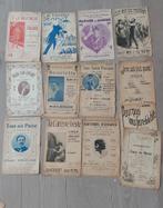 Collecte van 14 antieke muziekbladen begin jaren 1900, Antiek en Kunst, Ophalen of Verzenden