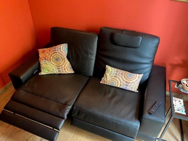 MECAM lederen relax zetel 2,5 zit, Huis en Inrichting, Zetels | Zetels, Zo goed als nieuw, Rechte bank, Tweepersoons, 150 tot 200 cm