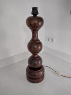 Grote houten tafellamp 60,5 cm, Huis en Inrichting, Lampen | Tafellampen, Ophalen, Hout, Antiek Retro Vintage, 50 tot 75 cm