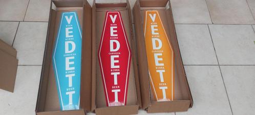 3 emailleborden Vedett (nieuw in verpakking), Verzamelen, Biermerken, Nieuw, Reclamebord, Plaat of Schild, Duvel, Ophalen of Verzenden