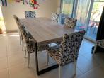 Superbe table (avec extension) et 8 chaises IKEA Henriksdal, Ophalen, Zo goed als nieuw, Vijf personen of meer