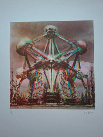 Pol Bury - kleurlitho - Atomium - 1967 beschikbaar voor biedingen